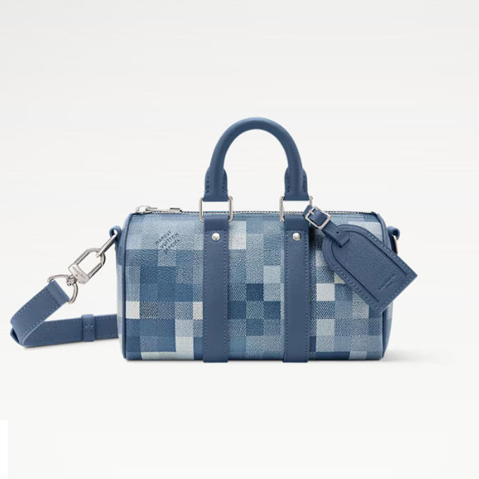 lv louis vuitton keepall bandouliere 25 damoflage canvas duffle bag #m28600